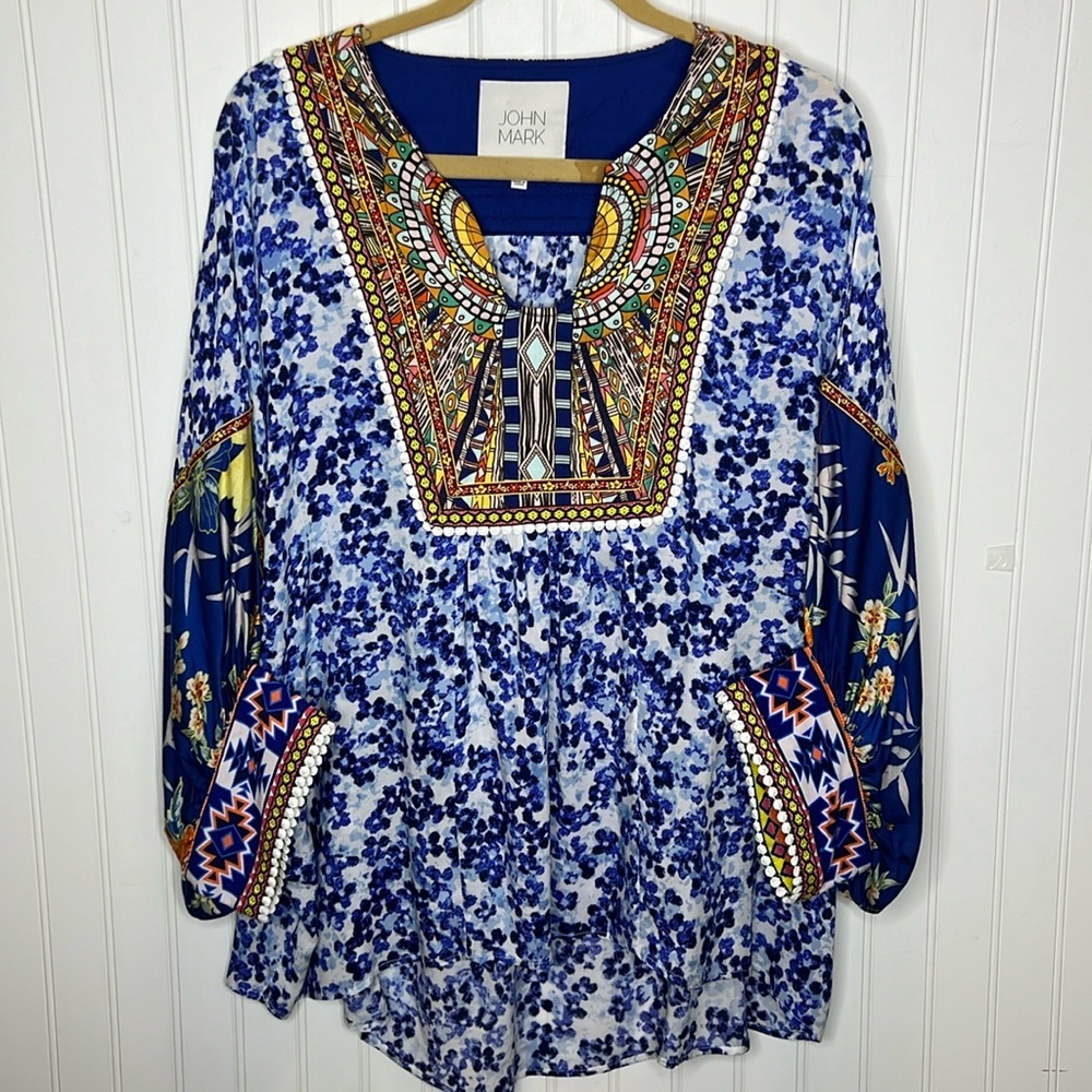 - John Mark Oversized Boho Tunic Size Large